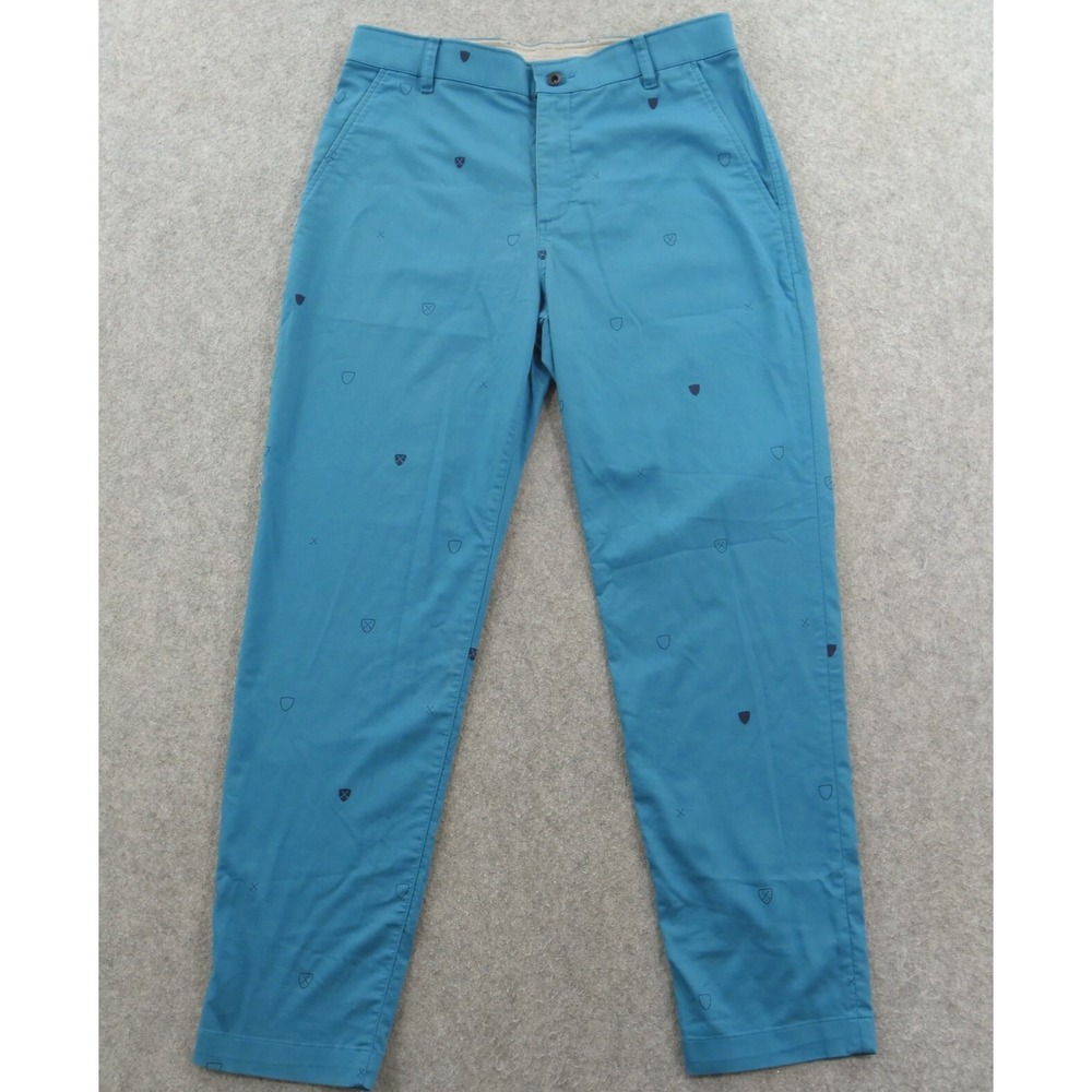 Nike Pants Mens 32 Blue Golf Printed Flat Front Chinos Mid Rise Active